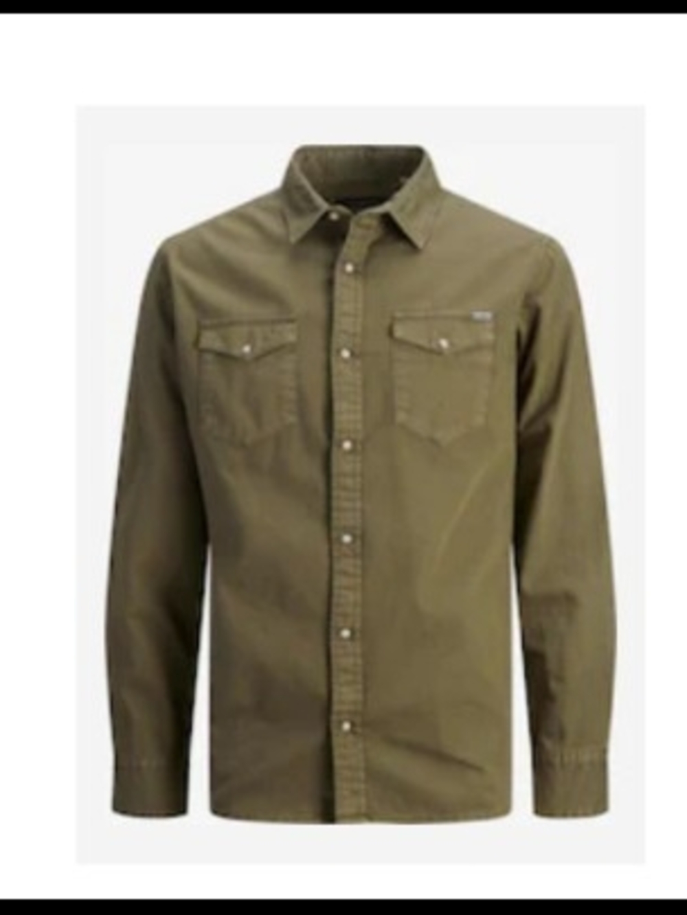 Jack & Jones khaki green organic cotton Sheridan Shirt.